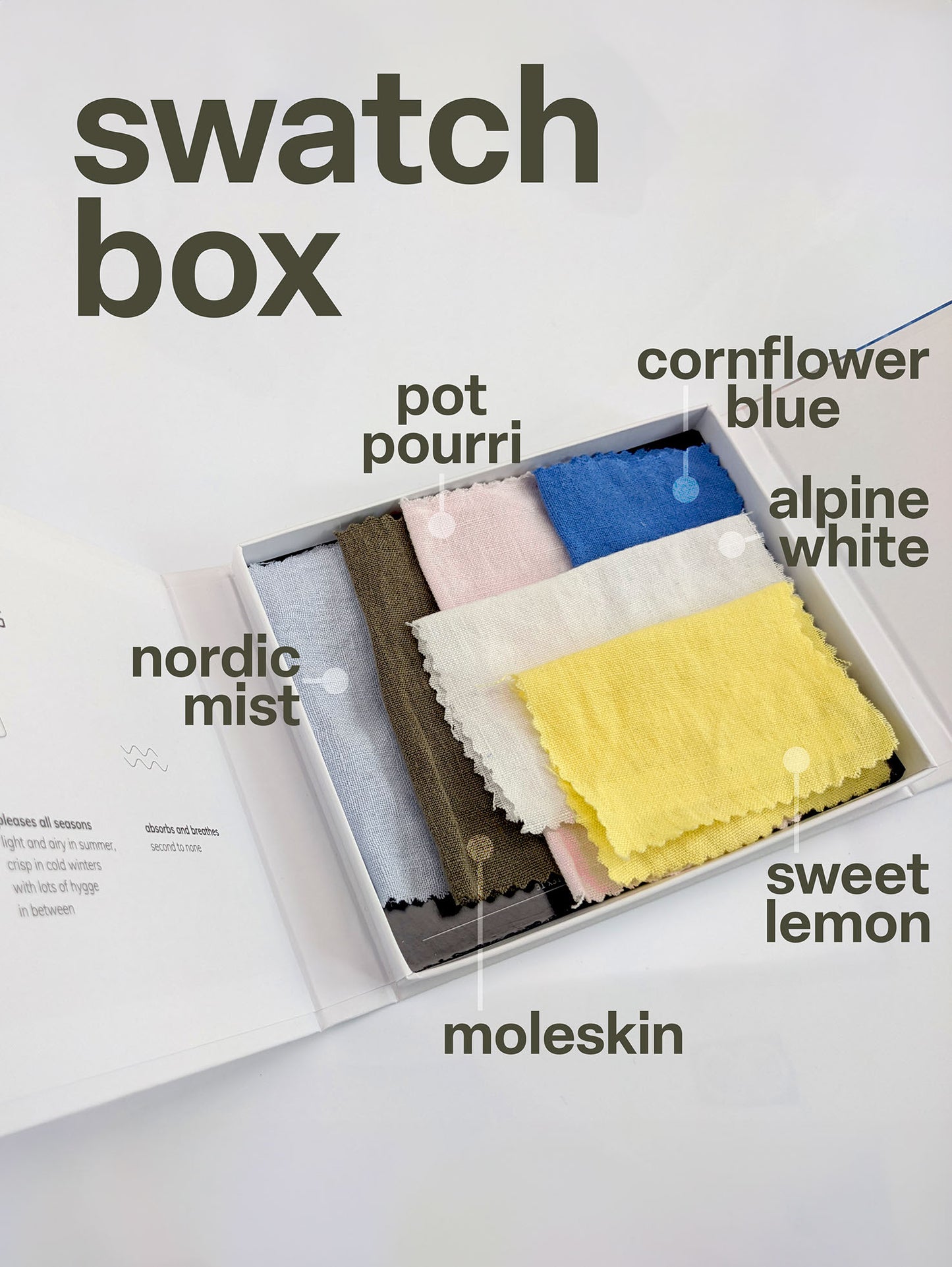 Swatch box - Pure linen bedding. Incl. €20 coupon!